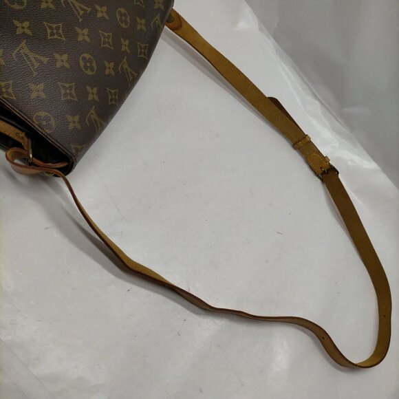 Authentic Louis Vuitton Cartouchiere GM Brown Monogram Shoulder Bag mn423-021926